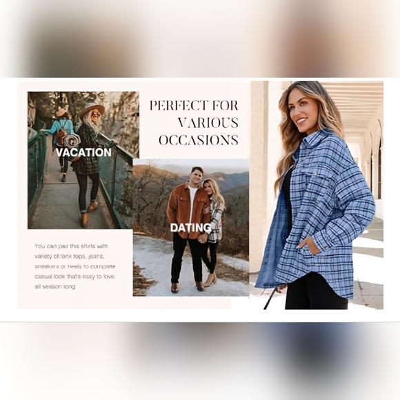 Long Sleeve Button Down Shacket #1051 NWOT - Picture 12 of 13